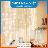 Dây Đèn LED Trang Trí Rèm Cửa 300 Bóng 10 sợi 3x3 Mét Kèm Remote