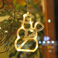 Dây Đèn Led Treo Hình Bông Tuyết, Chuông, Trăng Sao Trang Trí Giáng Sinh - Chính Hãng NAVIVU - Người Tuyết