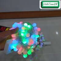 Dây đèn led tròn nháy nhiều màu dài 10m - 100 bóng có đuôi nối dài