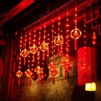 DÂY ĐÈN LỒNG ĐÈN 5 CHỮ PHÚC