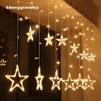 DÂY ĐÈN NHÁY THẢ MÀNH HÌNH NGÔI SAO 5 CÁNH ĐỔI ĐƯỢC 8 KIỂU NHÁY TÔNG MÀU VÀNG ẤM - LP245