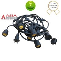 Dây đèn trang trí asia 5m, 7,5m, 10m dây đèn gắn bóng đui E27