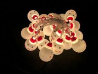 Dây đèn trang trí Noel hình người tuyết sử dụng pin