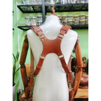 Dây đeo 2 máy ảnh da thật, móc đồng, đầy đủ phụ kiện