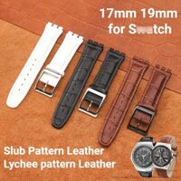 Dây Đeo Bằng Da Bò Chất Lượng Cao 17mm 19mm Cho Đồng Hồ Swatch YCS YAS YGS