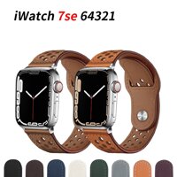 Dây Đeo Bằng Da Cho Đồng Hồ Thông Minh Apple watch 38mm 40mm 41mm 42mm 44mm 45mm iWatch series 1 2 3 4 5 6 se 7