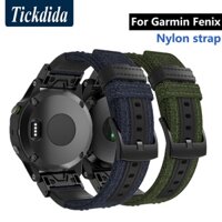 Dây Đeo Bằng Da Nylon Cho Đồng Hồ Garmin Fenix 7X 7 Fenix 6X Pro 5X Plus Garmin Fenix 7 6 5