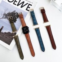 Dây Đeo Bằng Da Phong Cách Retro Cho Đồng Hồ Thông Minh apple watch 38 40 41 42 44 45mm iWatch Series 8 7 SE 6 5 4 3 2 1