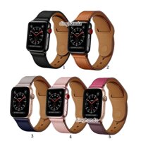 Dây đeo bằng da thật cho đồng hồ Apple Watch series 8 7 6 5 4 SE 38mm 42mm 40mm 44mm 41mm 45mm iwatch ultra 49mm