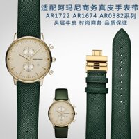 Dây Đeo Bằng Da Thật Cho Đồng Hồ Thông Minh armani ar1755 ar0387 ar1722