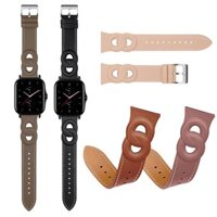 Dây đeo bằng da thật hình tròn đôi sang trọng 20mm cho Huami Amazfit GTS 2 3 4 Mini GTS 2e Dây đeo đồng hồ thông minh Amazfit Neo