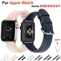 Dây đeo bằng da thật thích hợp cho Apple Watch Series 6 / Se / 5 / 4 / 3 / 2 / 1 Iwatch 38mm 40mm 42mm 44mm