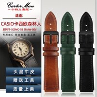 Dây Đeo Bằng Da Thay Thế Dành Cho Đồng Hồ CASIO Forester FT-500WC-5B 3B AW-80V