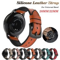 Dây Đeo Bằng Da Và Silicon 20Mm 22Mm Cho Đồng Hồ Thông Minh Samsung Galaxy Watch 3 41Mm 46Mm Huawei Watch Band GT2 Pro