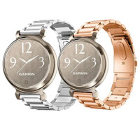 Dây đeo bằng thép không gỉ 3 hạt 14mm cho dây đeo đồng hồ thông minh nữ Garmin Lily 2
