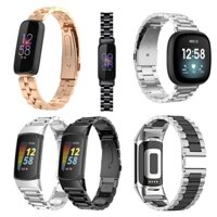 Dây đeo bằng thép không gỉ cho Fitbit Charge 6 5 4 3 Se / Fitbit Inspire 3 Inspire 2 / Fitbit Versa 4 3 / Fitbit Luxe Phụ kiện vòng đeo tay thay thế