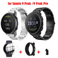 Dây đeo bằng thép không gỉ Vỏ bọc cho dây đeo đồng hồ kim loại thay thế Suunto 9 Peak cho vòng đeo tay bằng kính cường lực Suunto 9 Peak Pro
