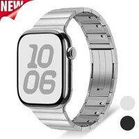 Dây đeo bằng thép không gỉ sang trọng cho Apple Watch 10 46mm 42mm 49 45 44 41mm Thời trang nam và nữ Vòng tay kim loại phù hợp nhanh cho iwatch Ultra 9 8 7 6 5 SE Band