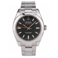 Dây đeo bằng thép không gỉ Đồng hồ nam Rolex Milgauss Mặt số màu đen thể thao tinh tế, Cơ khí tự động Giải trí Kinh doanh quyến rũ Thanh lịch