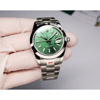 Dây đeo bằng thép không gỉ thời trang quyến rũ Datejust Đồng hồ thể thao cổ điển Rolex Khí quyển hợp thời trang Đồng hồ nam cơ khí tự động Mặt số màu xanh lá cây cao cấp