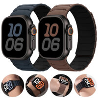 Dây đeo bảo vệ từ tính cho iWatch 10 9 8 7 6 5 4se Ultra2 49mm Vòng đeo tay silicon 46mm 42 45mm 41mm 44mm 40mm Phụ kiện