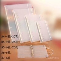 Dây đeo bìa PP mờ bán trong suốt A4 B5 A5 A6 A7 bìa 6 lỗ sổ tay kế hoạch