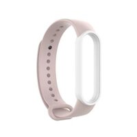 Dây Đeo Cao Su Silicon 2 màu Cho Xiaomi Miband 5 Chất Lượng cao - Light - white,Miband 5 &amp; 6