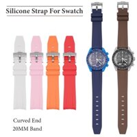 Dây Đeo Cao Su Silicone 20mm Chống Thấm Nước Cho Omega Swatch