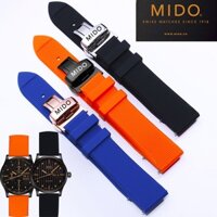 Dây Đeo Cao Su Silicone Cho Đồng Hồ Mido Belenseli Commander 40th Anniversary M8600B