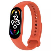 Dây Đeo Cao Su Thay Thế Cho Xiaomi Mi band 7 Siêu Mềm - Cam - Miband 7