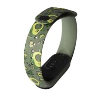 Dây Đeo Cao Su Xiaomi Miband 5 hoạ tiết cartoon phi hành gia dây Chất Lượng cao - Xanh lá - trái bơ,Miband 5 Miband 6