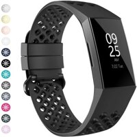 Dây đeo cho Fitbit Charge 4 Dây đeo thoáng khí bằng silicon cho Fitbit Charge 3 Dây đeo đồng hồ thay thế cho Fitbit Charge3 / 4