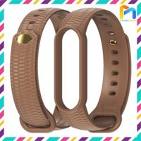Dây đeo cho Miband 6 và Mi band 5 Aurora, khóa kim loại - DMJA - Nâu