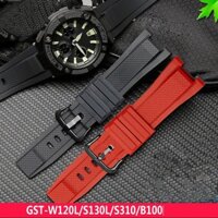 Dây đeo chống rơi chắc chắn cho Casio G-shock GST-210 / W300 / S100 / S110 / 400G / B100 Dây đeo cổ tay thay thế bằng silicon thời trang