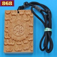 Dây đeo cổ chữ Phật gỗ ngọc am DMG67