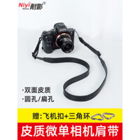 Dây đeo da cho máy ảnh Naiying, tương thích với Canon R50 R6 5D3 Nikon Z5/6II Sony A7R4 A6000 ZVE10 Fujifilm XS10, dây đeo vai cho máy ảnh DSLR không gương lật, dây đeo máy ảnh retro