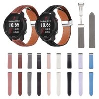 Dây đeo da khóa từ tính 20mm 22mm cho Garmin Forerunner 265 255 245 645 55 158 165 Venu2 45mm Venu3 vivoactive4 245M 645M âm nhạc Venu 2 3 Vòng đeo tay dây đeo đồng hồ