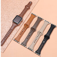 Dây Đeo Da Mềm Mỏng Dành Cho Đồng Hồ Apple Watch Band 7 6 SE 5 4 3 Iwatch Series 44mm 42Mm 40Mm 38Mm DDAP03