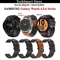 Dây đeo Da Silicon HyBrid đồng hồ Samsung Galaxy Watch 6,Galaxy Watch 5, Galaxy Watch 4