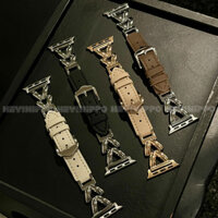 Dây đeo da thật hình trái tim bằng kim loại phù hợp cho iwatch Seires10 42mm 46mm Dây đeo đồng hồ có khóa thủ công cho iwatch Ultra 2 9 8 7 se 6 5 4 3 49mm 45mm 41mm 44mm 40mm