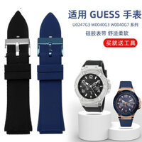 Dây đeo đặc biệt 22mm Dây đeo đồng hồ silicon chống thấm nước mềm cho đồng hồ Gil Guess U0247g3 W0040g3 W0040g7 dành cho nam Phụ kiện dây đeo đồng hồ