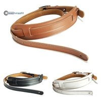 Dây đeo đàn Guitar điện bằng da và kim loại bền bỉ Dây đeo vai Miếng đệm vai có thể điều chỉnh Dây đeo đàn Guitar cổ điển-Màu trắng