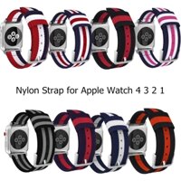 Dây Đeo Đồng Hồ Apple Watch Series 5 4 3 2 38 42 MM Họa Tiết Sọc Nhiều Màu Sắc