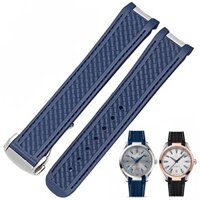 Dây Đeo Đồng Hồ Bằng Cao Su Silicone Đầu Cong 20mm Cho Ome GA Strap Seamaster 300 AQUA TERRA AT150 8900