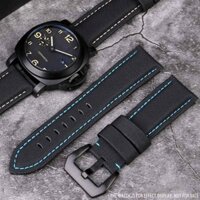 Dây Đeo Đồng Hồ Bằng Da Nylon Cho Panerai PAM01661|Dây Đeo Đồng Hồ 441 Marina Xanh Đen 22mm 24mm 26mm