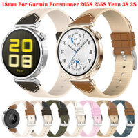 Dây đeo đồng hồ bằng da nylon cho Garmin Forerunner 265S 255S VENU 3S 2S Vòng đeo tay thông minh Vivoactive 4S 3S move3s hoạt động S thay thế dây đeo cổ tay 18mm dây đeo đồng hồ