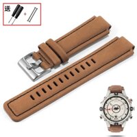 Dây đeo đồng hồ bằng da thật mờ Thích hợp cho TIMEX TIMEX La bàn hợp thời trang T2N721 T2N720 Vòng đeo tay miệng lồi