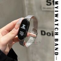 Dây Đeo Đồng Hồ Bằng Kim Loại Mỏng Nhẹ Thiết Kế Độc Đáo Thời Trang Cho Xiaomi Mi Band 8 7 6 5 3 4 Mi 8 Band