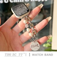 Dây Đeo Đồng Hồ Bằng Kim Loại 45mm 44mm 41mm 40mm 49mm Cho Apple Watch Series 3 4 5 6 7 8 SE Ultra