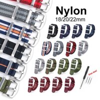 Dây Đeo Đồng Hồ Bằng nylon Co Giãn 18mm 20mm 22mm Phong Cách Quân Đội